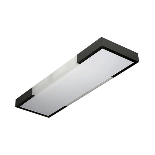 Sleek Simplicity Rectangular Flush Mount Lamp - 8’/15’ Wide Metal 24.5’/35.5’ Long Led