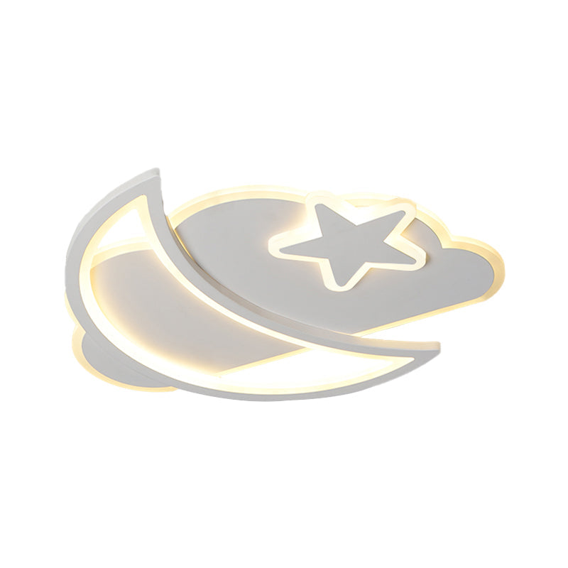 Ultrathin Nordic Led Ceiling Light For Bedroom - Moonlit Night Sky Design