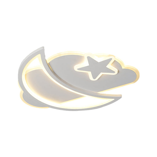 Ultrathin Nordic Led Ceiling Light For Bedroom - Moonlit Night Sky Design