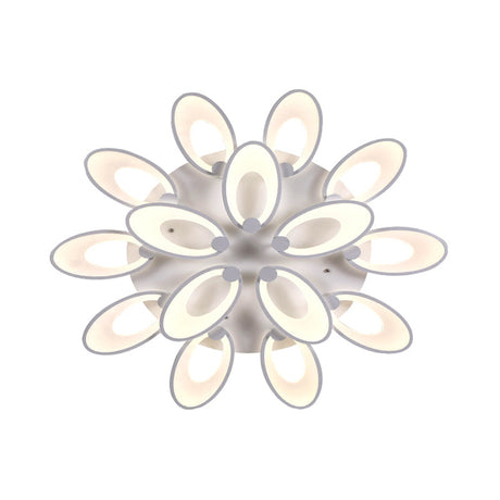 Modern Led Flush Mount Light For Dining Room With Acrylic Shade - 4/6/9 Lights Warm/White/Natural 15