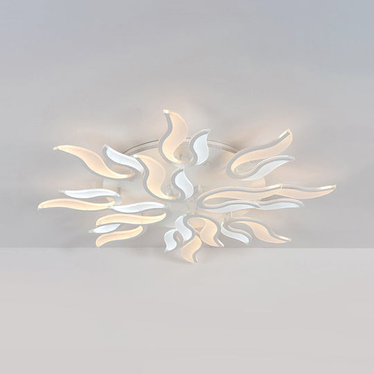 Modern Blossoming Led Flush Mount Light: 3/6/9 - Light Acrylic Ceiling Fixture - Warm/White/Natural