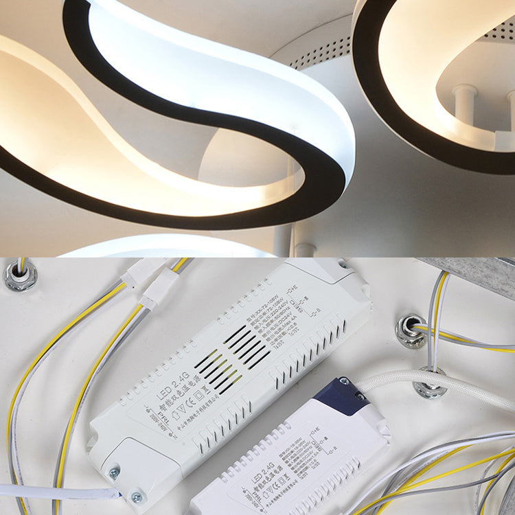 Modern Blossoming Led Flush Mount Light: 3/6/9 - Light Acrylic Ceiling Fixture - Warm/White/Natural