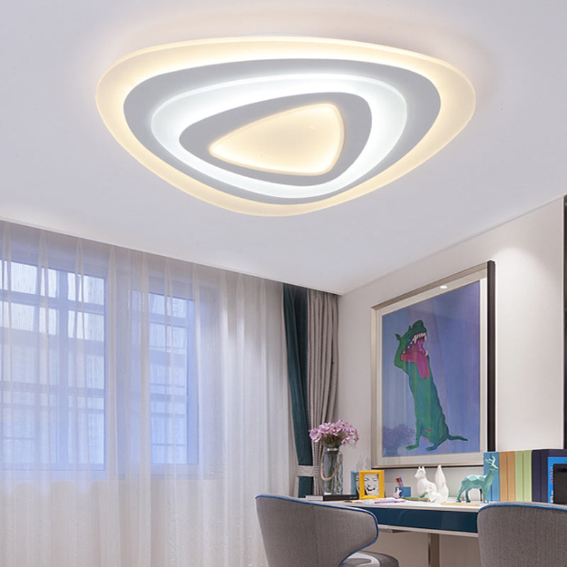 Ultrathin Acrylic Shade Led Ceiling Light - Wide Flush Mount Lamp For Bedroom
