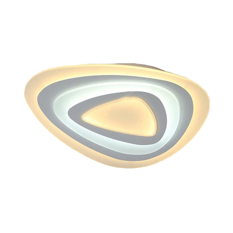 Ultrathin Acrylic Shade Led Ceiling Light - Wide Flush Mount Lamp For Bedroom