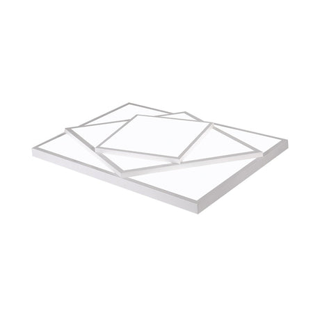 Modern Metal Led Flush Mount Ceiling Light Fixture For Living Room - Black/White Rectangle/Square