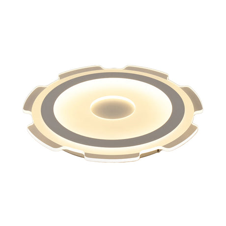 Modern Acrylic Led Flush Mount Light - 16.5/20.5/24.5 Wide Warm/White Perfect For Living Rooms