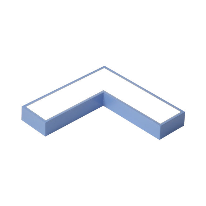 10/14 Wide Flush Mount Arrow Led Ceiling Light Fixture In Minimalist Acrylic Grey/Yellow/Blue Design