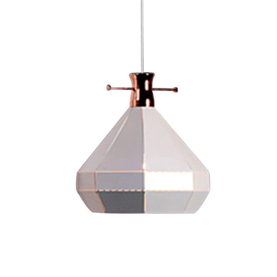 Modern Metal And Wood Pendant Light With Cylinder/Diamond Shade - 1 Black/White