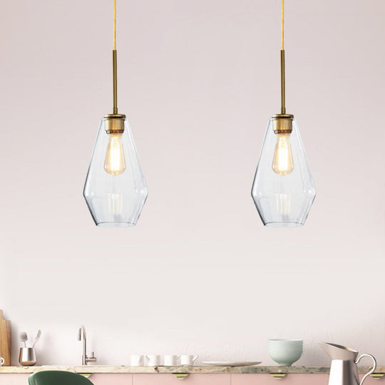 Modern 4.5’/9’/12’ Wide Glass Shade Hanging Pendant Light With Brass Lamp Socket - Perfect
