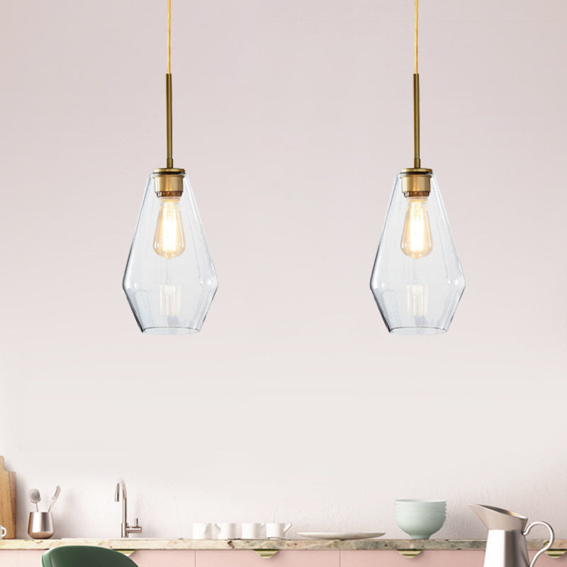 Modern Brass Pendant Light: 4.5/9/12 Wide Glass Shade Hanging Light With Single Lamp Socket - Ideal