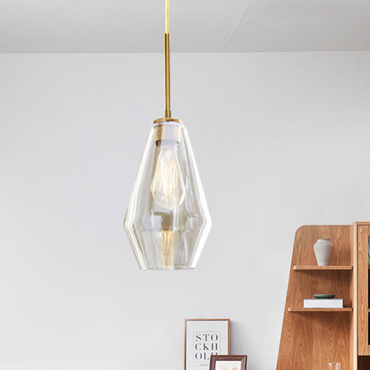 Modern 4.5’/9’/12’ Wide Glass Shade Hanging Pendant Light With Brass Lamp Socket - Perfect