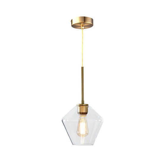 Modern 4.5’/9’/12’ Wide Glass Shade Hanging Pendant Light With Brass Lamp Socket - Perfect