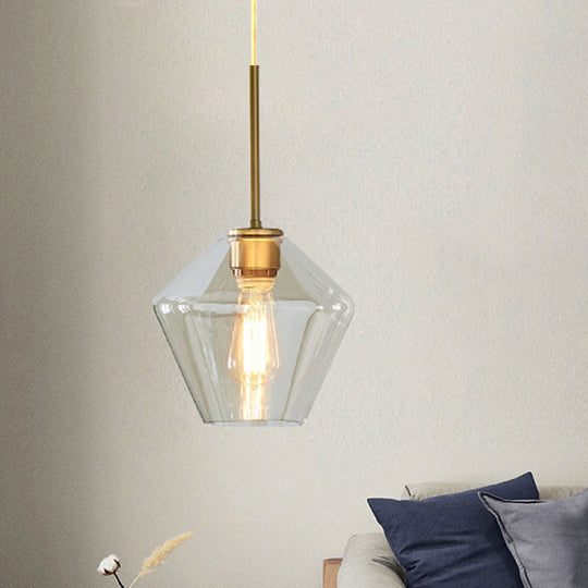 Modern 4.5’/9’/12’ Wide Glass Shade Hanging Pendant Light With Brass Lamp Socket - Perfect