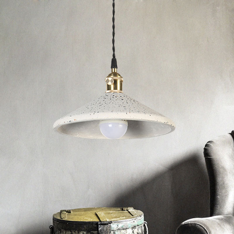 Contemporary Cement Hanging Lamp For Workshop Or Bar