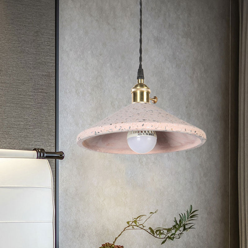 Contemporary Cement Hanging Lamp For Workshop Or Bar