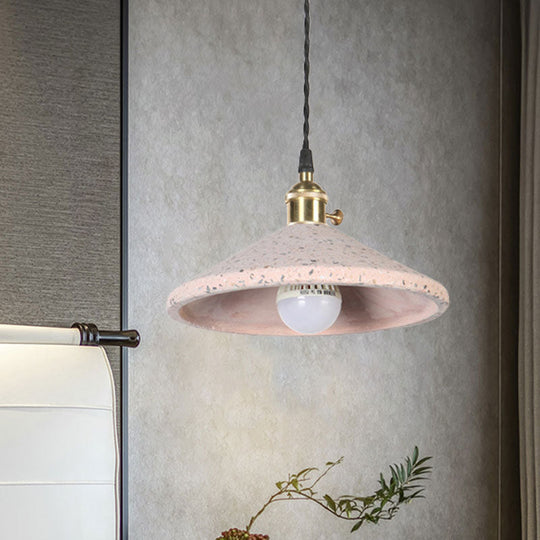 Contemporary Cement Hanging Lamp For Workshop Or Bar