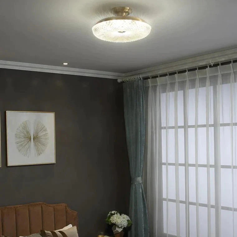 Light Luxury Post Modern Led Copper Ceiling Lamp