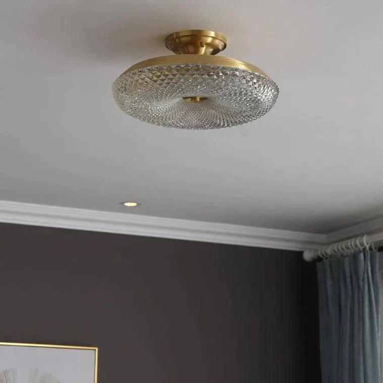 Light Luxury Post Modern Led Copper Ceiling Lamp