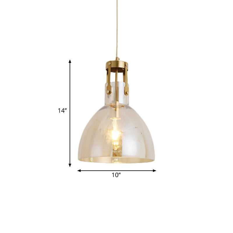 Cognac Glass Pendant: Modern Drop Ceiling Lamp Ideal For Dining Room Suspension