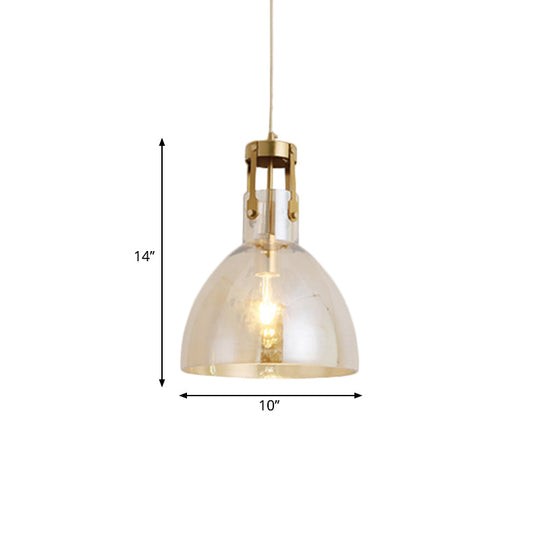 Cognac Glass Pendant: Modern Drop Ceiling Lamp Ideal For Dining Room Suspension