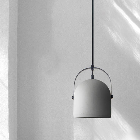 Industrial Gray Dome Ceiling Pendant Light - Stylish Dining Room Suspension Grey