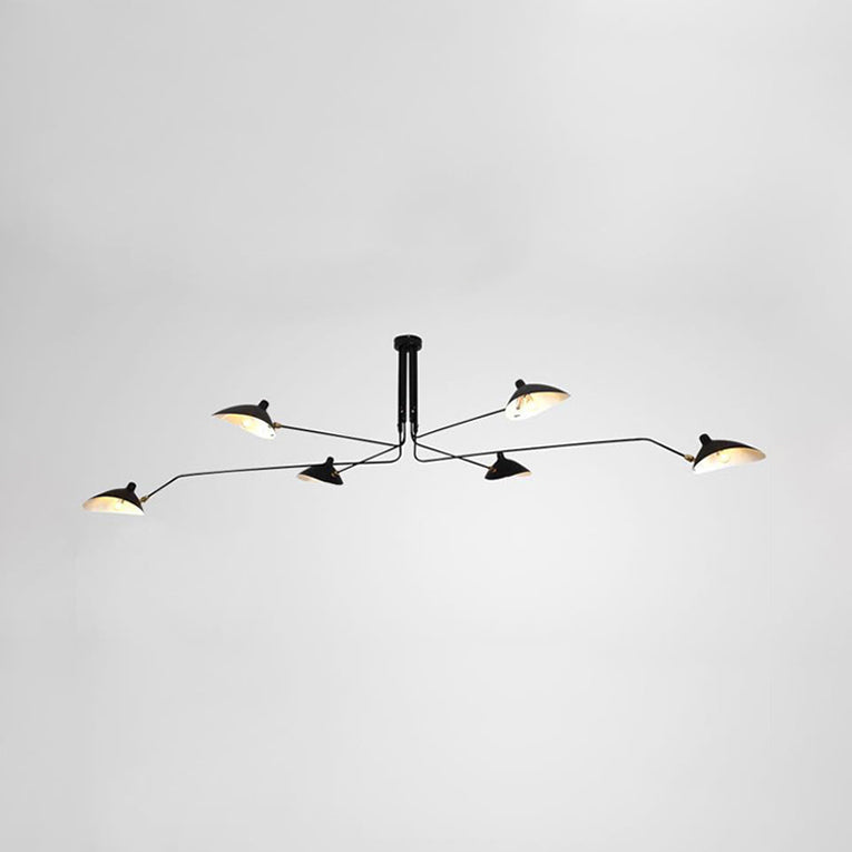 Modern Metal Duckbill Hanging Lamp Black Chandelier With 2/3/5 Lights For Living Room 6 / A