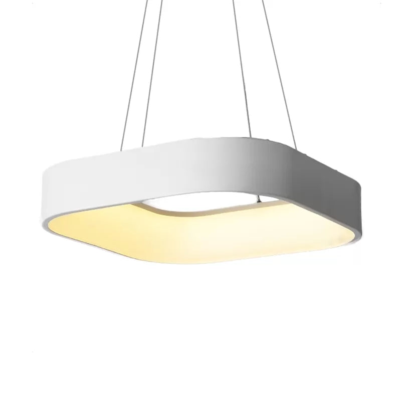 Sleek Metal Pendant Ceiling Light - Simple Design Gray Or White 1 Head Warm/White 18 23.5 Wide