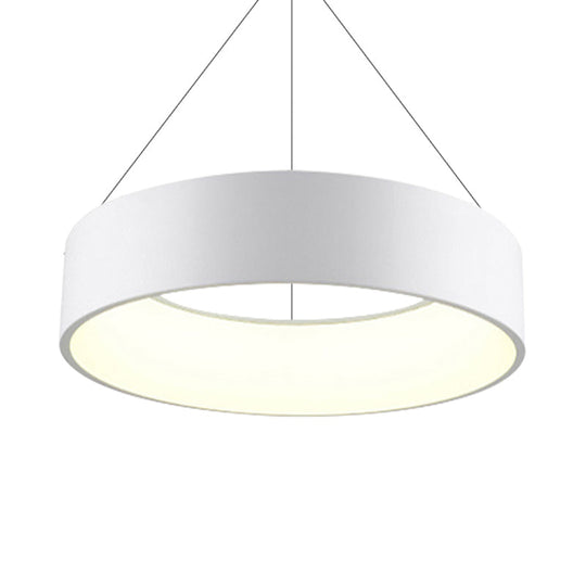 Metal Pendant Ceiling Light - Simple 1 Head In Gray/White With Warm/White/Third Gear 18’/23.5’ Wide