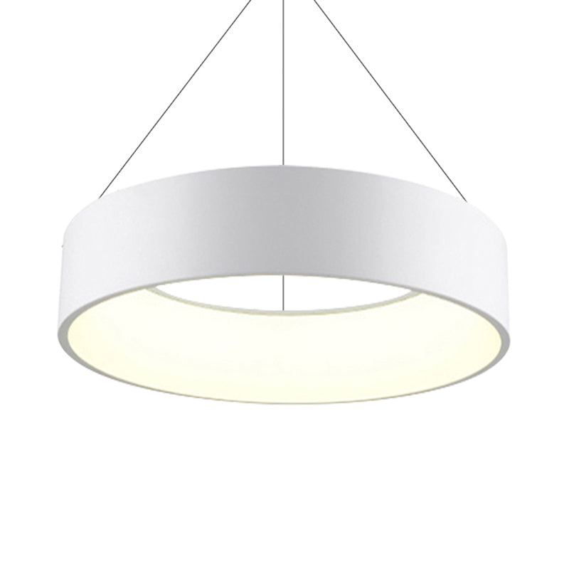 Sleek Metal Pendant Ceiling Light - Simple Design Gray Or White 1 Head Warm/White 18 23.5 Wide