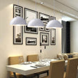 Nordic Aluminum Dome Hanging Light With 1 For Dining Room - Black/White/Red 12’/14’/16’ Wide