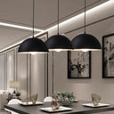 Nordic Aluminum Dome Hanging Light With 1 For Dining Room - Black/White/Red 12’/14’/16’ Wide