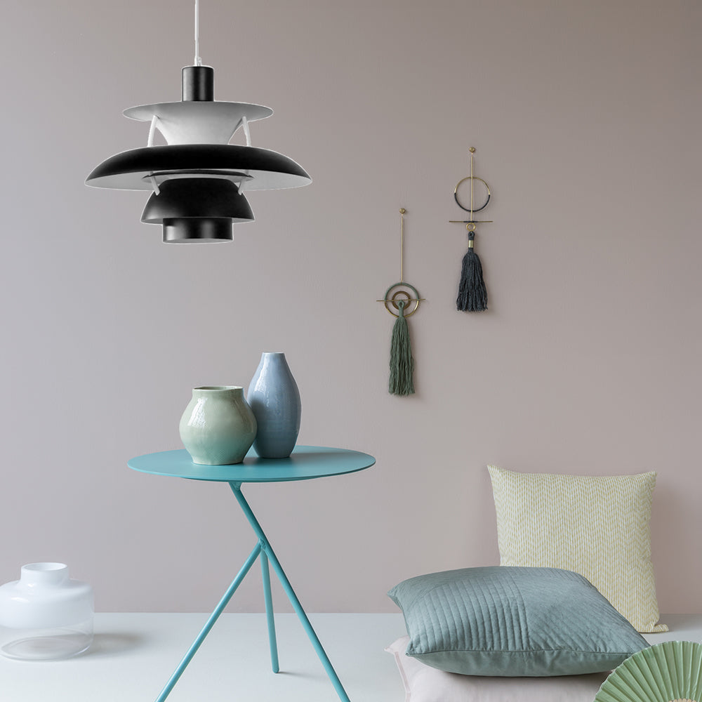 Designer Tiered Pendant Light With Metal Shade - Stylish Ceiling Hanging