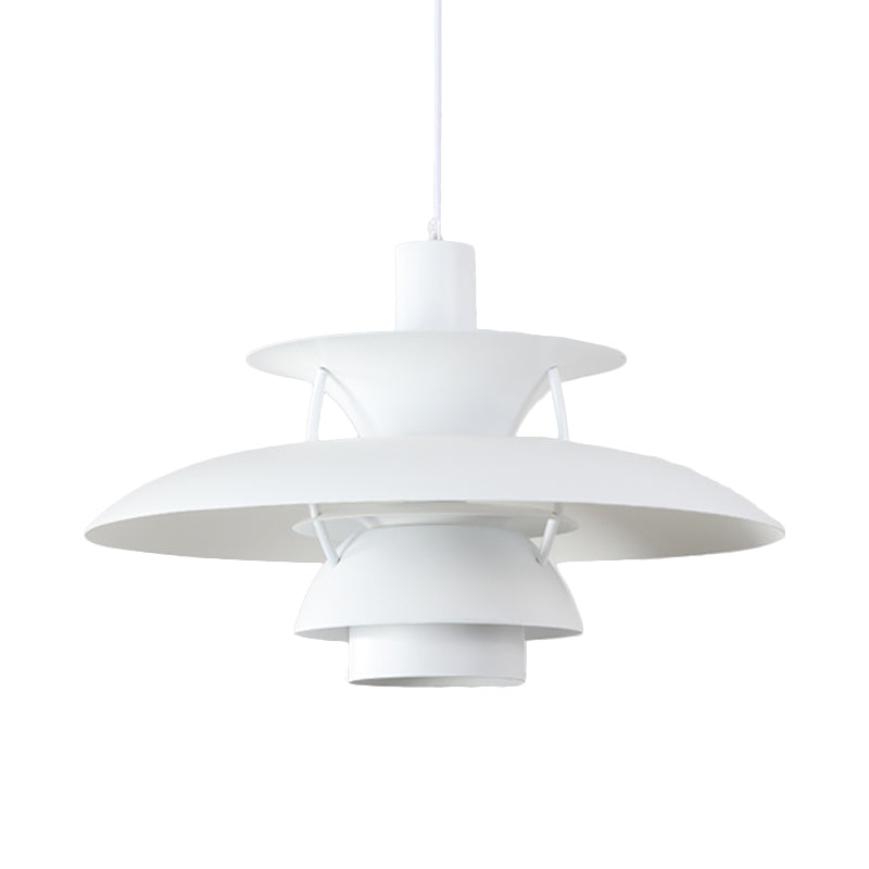 Designer Tiered Metal Pendant Light With Hanging Cord - 1 Ceiling Fixtures
