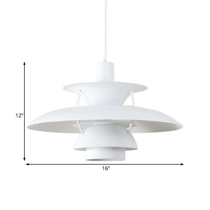 Designer Tiered Pendant Light With Metal Shade - Stylish Ceiling Hanging