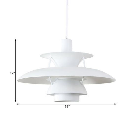 Designer Tiered Pendant Light With Metal Shade - Stylish Ceiling Hanging