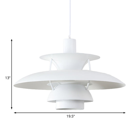 Designer Tiered Metal Pendant Light With Hanging Cord - 1 Ceiling Fixtures