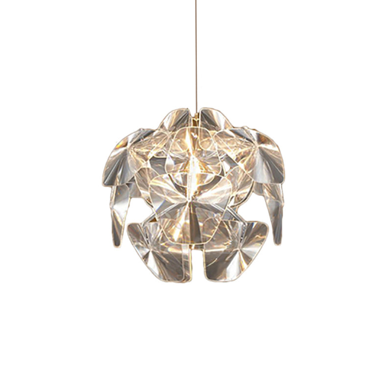 Modern Acrylic Globe Pendant Light - Clear Ceiling Lamp (24’/28.5’/43’ Wide)