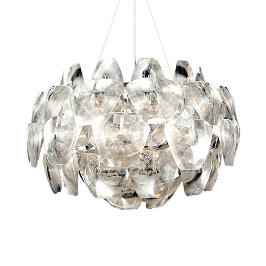 Modern Acrylic Globe Pendant Light - Clear Ceiling Lamp (24’/28.5’/43’ Wide)