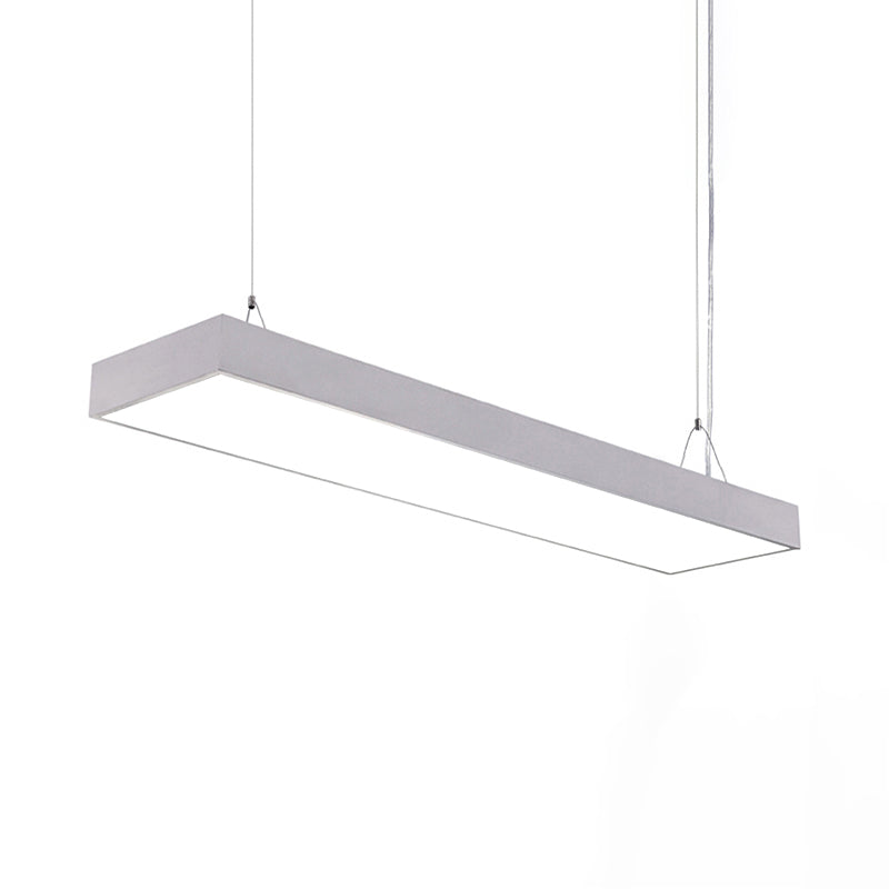 Sleek Rectangular Led Hanging Lighting - 23.5/35.5/47 Long | Slim Metal Shade Minimalistic