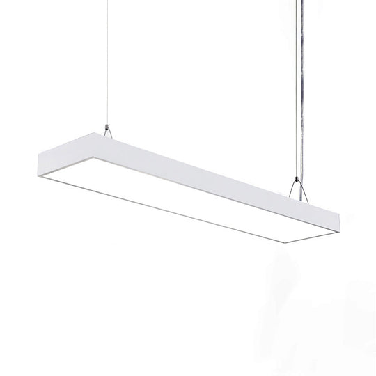 Sleek Rectangular Led Hanging Lighting - 23.5/35.5/47 Long | Slim Metal Shade Minimalistic