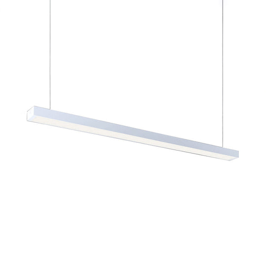Sleek Rectangular Led Hanging Lighting - 23.5/35.5/47 Long | Slim Metal Shade Minimalistic