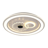 Contemporary White Led Flushmount For Bedroom With Acrylic Shade