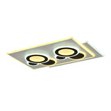 Modern Acrylic Led Flush Light In Black And White Round/Oval/Rectangle Shape - Perfect For Bedrooms