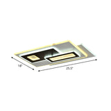 Modern Acrylic Led Flush Light In Black And White Round/Oval/Rectangle Shape - Perfect For Bedrooms