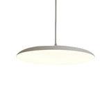 Sleek Led Bedroom Hanging Light Kit With Stylish White/Black Finish Pendant Lamp. Featuring Round