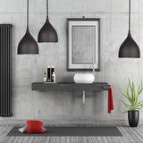 Modern Metal Dome Pendant Ceiling Light - 6.5/10/12 Width 1 Black/White/Red Suspension