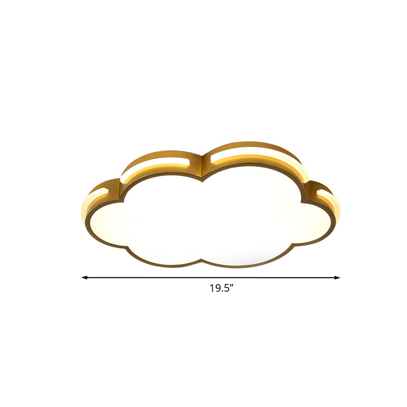 Gold Nordic Cloud - Shape Led Ceiling Flush Mount Light For Bedroom