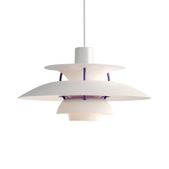 Macaron Style Aluminum Pendant Light With Flared Shade - 3 Layers 1 Black/Gray 12’/16’ Wide