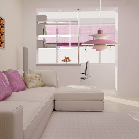 Macaron Style 3-Layer Pendant Light With Flared Shade - Aluminum 1 Black/Gray