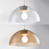 Nordic 1-Light Suspension Pendant With Acrylic Shade - Red/Black/White Dome Ceiling Light